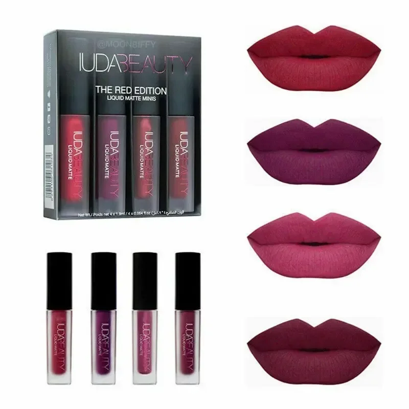 

4pcs/set Lipgloss Mini Lip make up Matte Waterdichte Non-stick Non-Fading Lipsticks Makeup Cosmetis Lip Care beauty tools