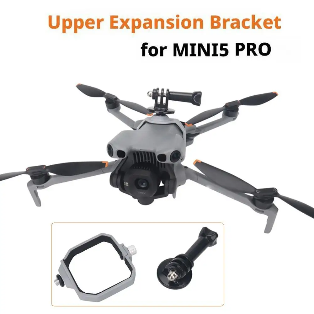 DJI MINI 5 PRO용 상단 확장 브래킷 파노라마 카메라 마운트 브래킷 액세서리 1/4 나사 스포츠 카메라 마운트 홀더 포함