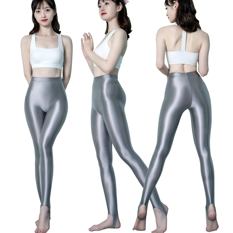 High Waist Satin Glossy Yoga Pants And Shiny Black Leggings Set For Women  Sexy Stockings, Sport Tights, And Fitness Tight Sock Jersey From  Dhgatenicevip, $18.68