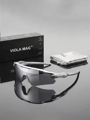 VIOLA MAG Integrated Half Frame Sunglasses, Color Film Unisex for Daily Travel Decoration, Anti Slip, with Mirror Bag - Image 6