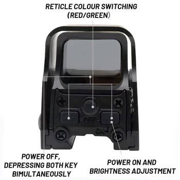 553 Holographic Sight Red Dot Sight Green Red Dot Sight Optics Reflex Riflescope Hunting Scopes Fit 20mm Rails 6