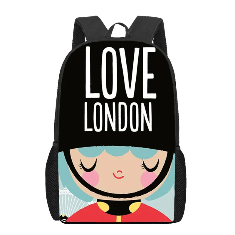 

Школьная сумка с принтом «I Love London» для девочек и мальчиков-подростков