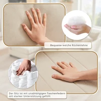 Современный 5-местный угловой диван с вертикальными полосками, модульный диван, с раскладывающимся крестом, L-образный диван, для домашней гостиной — изображение 6