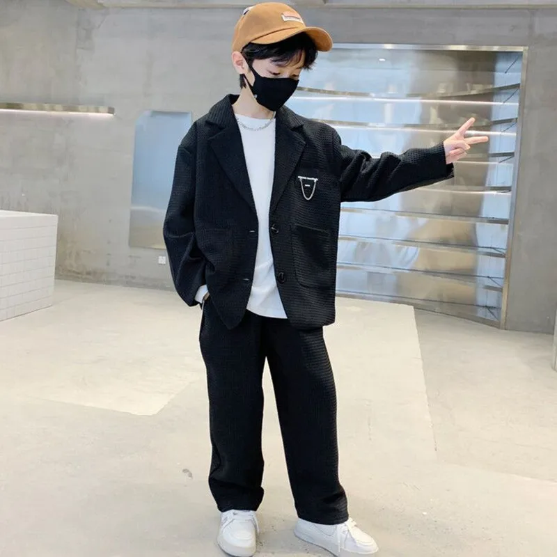 

2023 New Boy Fashion Jackets Kids Coat Casual Suits Children Outerwear Clothing Spring Autumn Boys Formal Party Clothes 5 -14Yer