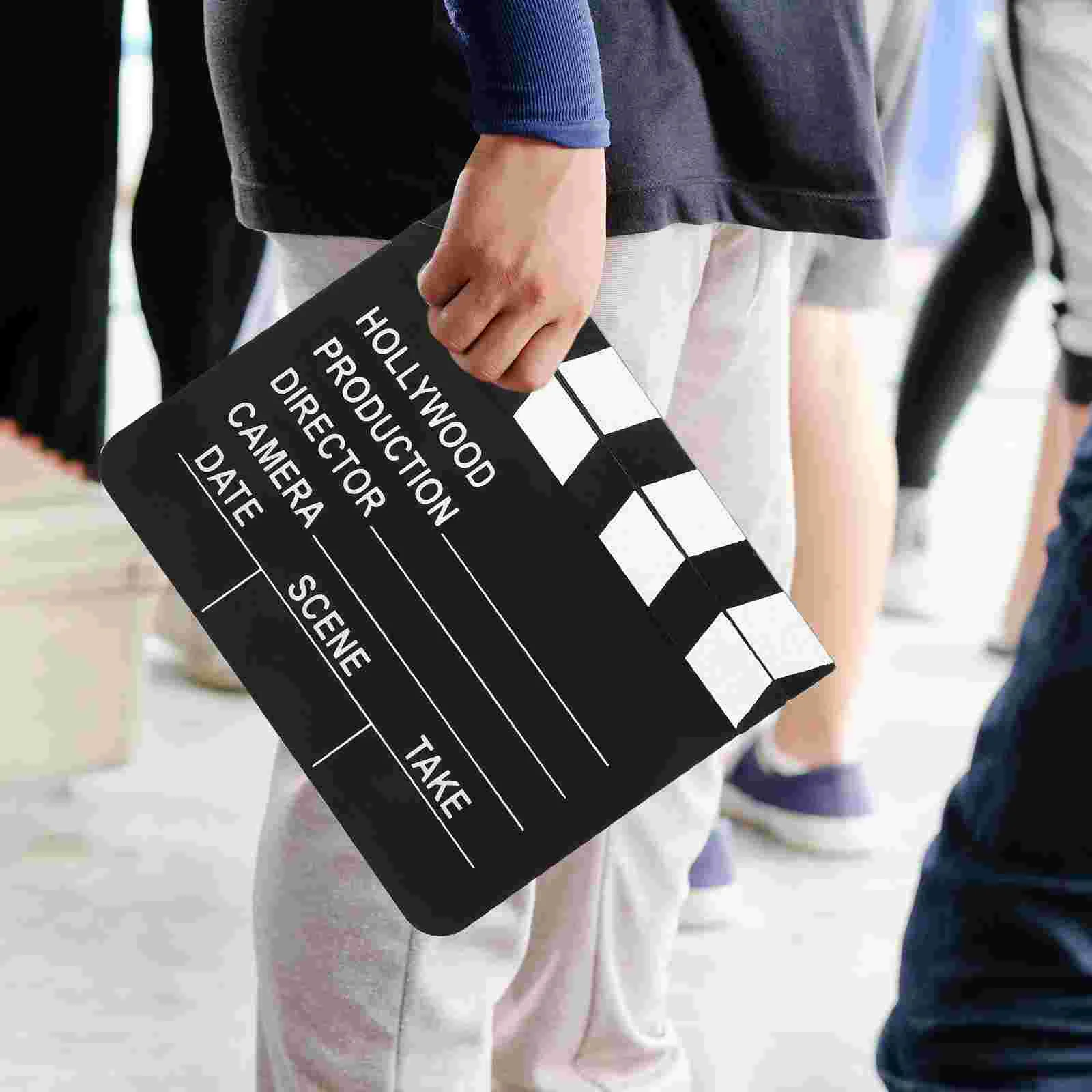 

Wooden Director's Clapper Board Film Movie Clapboard Slate Photo Props Kids Toy