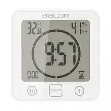 

LCD Electronic Digital Temperature Humidity Meter Indoor Outdoor Thermometer Hygrometer Weather Station Clock Waterproof