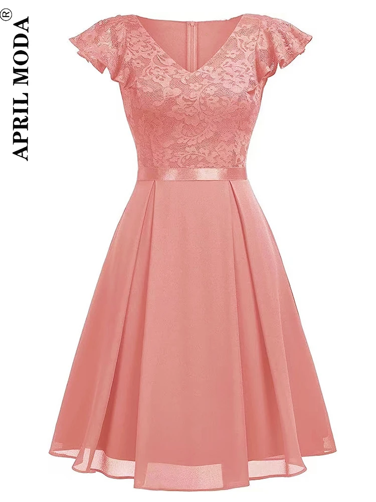Pink Short Dresses On Amazon Oversized Lace Chiffon Short Prom Dress  Elegant Pink Blue Black