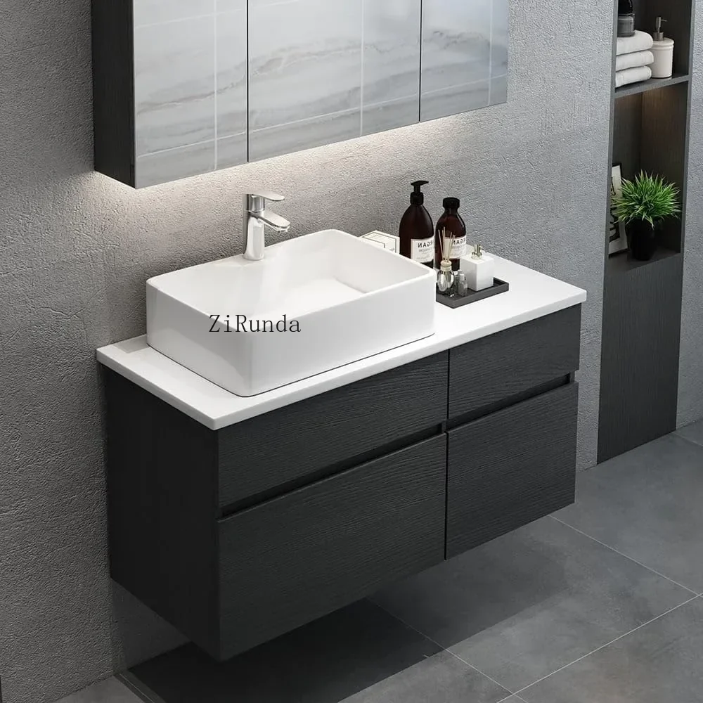 Floating bathrobe with ceramic sink, bathrobe, 31." bathroom sink cabinet