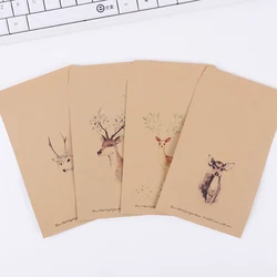 Enveloppes en papier Kraft 10 pièces et 10 pièces, lettre mignonne rétro cerf, bricolage, Style européen 
