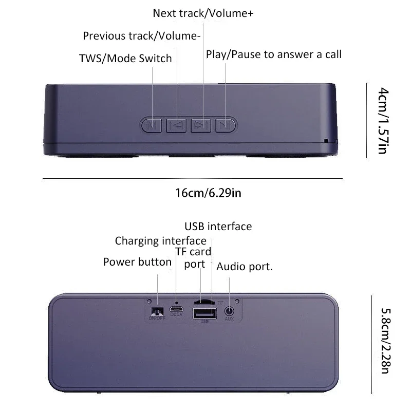 Bluetooth Smart Speaker Wireless Subwoofer For Mobile And Computer_voghion.com