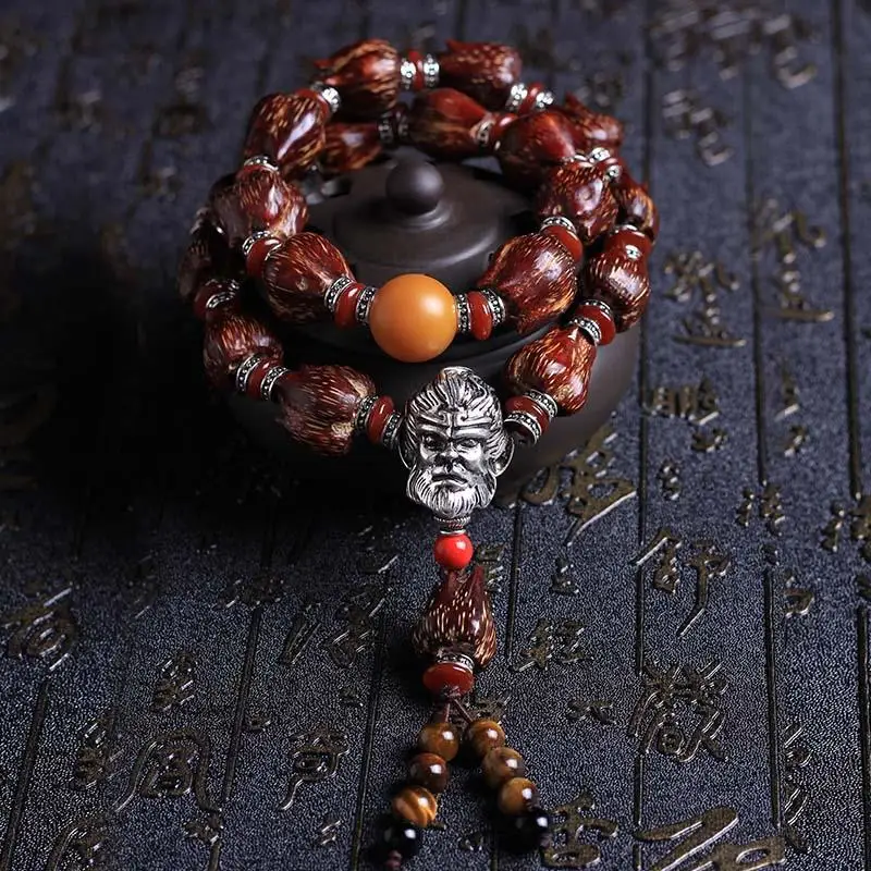 

UMQ Natural Chicken Blood Color Hainan Lotus Bracelet Men's Original Seed Screw Pine Great Saint Tee Amusement Article Bracelet