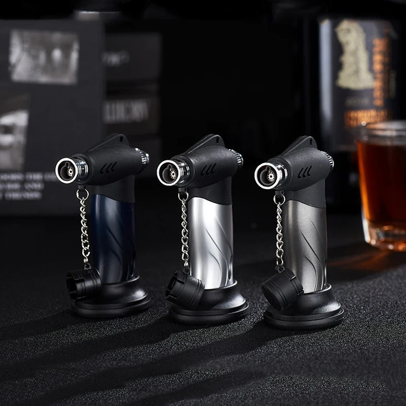 Refillable Kitchen Torch Lighter Table Butane Gas Lighters with Safety Lock and Adjustable Flame for Desserts Creme Brulee BBQ