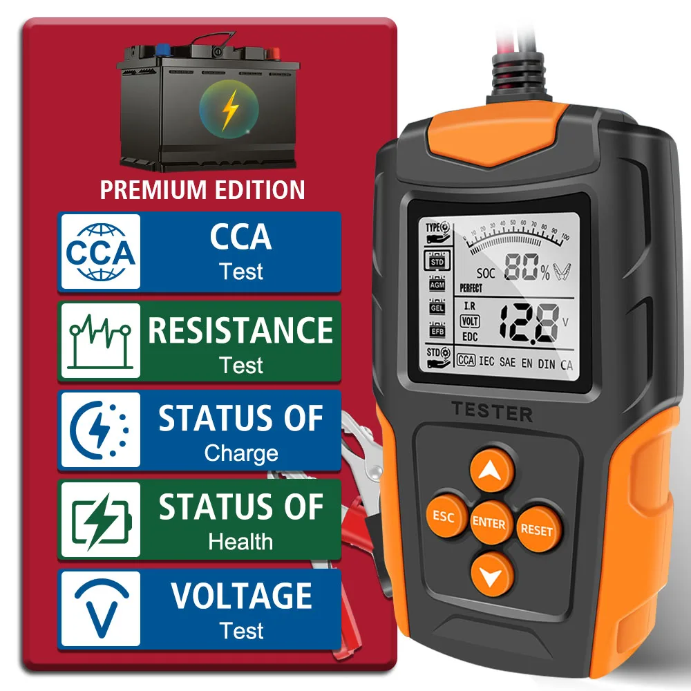 ANCEL 12V Auto Batterietester Digital KFZ Diagnosegerät