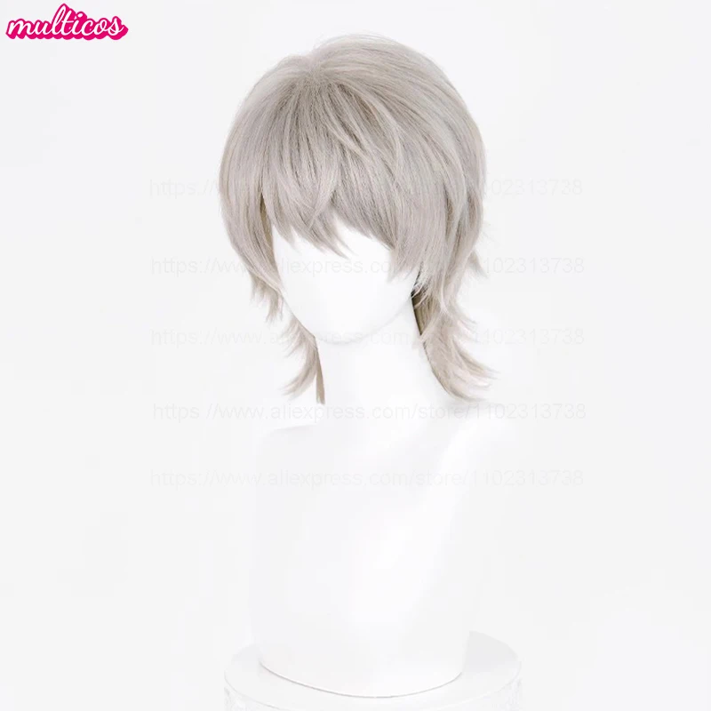 Xavier Cosplay Wig Love And Deepspace Short Linen Gray Heat Resistant Synthetic Hair Halloween Party Anime Game Wigs + Wig Cap