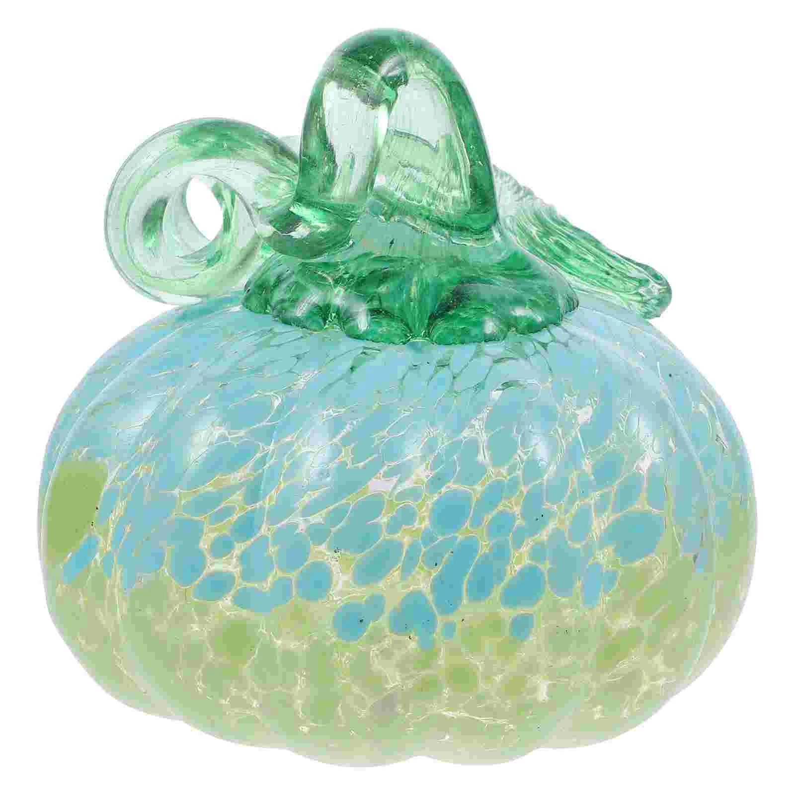 

Harvest Pumpkins Glass Props Veggies Adornment Pumkin Ornament Tabletop Vegetable Decor Room