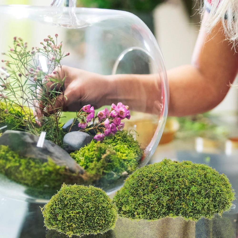 12 stücke Künstliche Moos FelsenFake Stein Wohnkultur Kreative Handwerk Grüne Simulation Pflanze DIY Dekoration Für Garten Handwerk – Detail 5