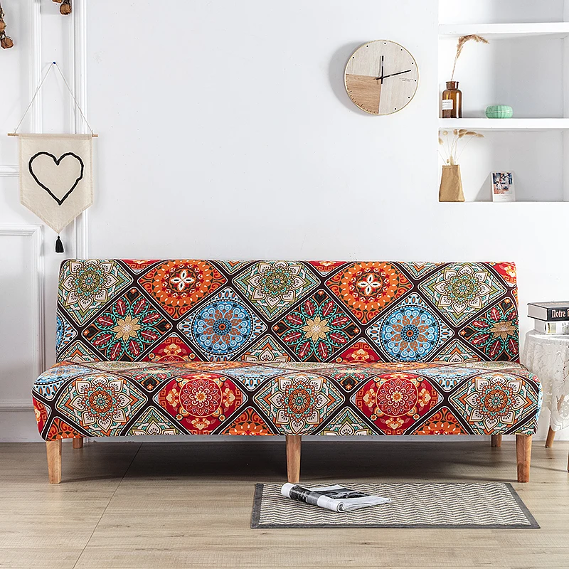 2024 new style folding sofa bed cover sofa covers spandex stretchdouble seat cover slipcovers for living room geometric print 5