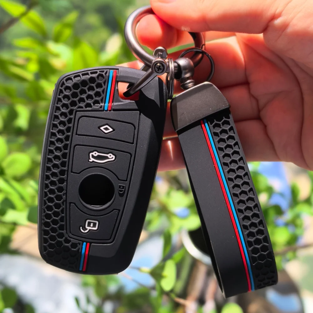 For BMW 1 3 4 5 6 7 Series Car Carbon Fiber Key Remote Key Shell Fob Case Cover