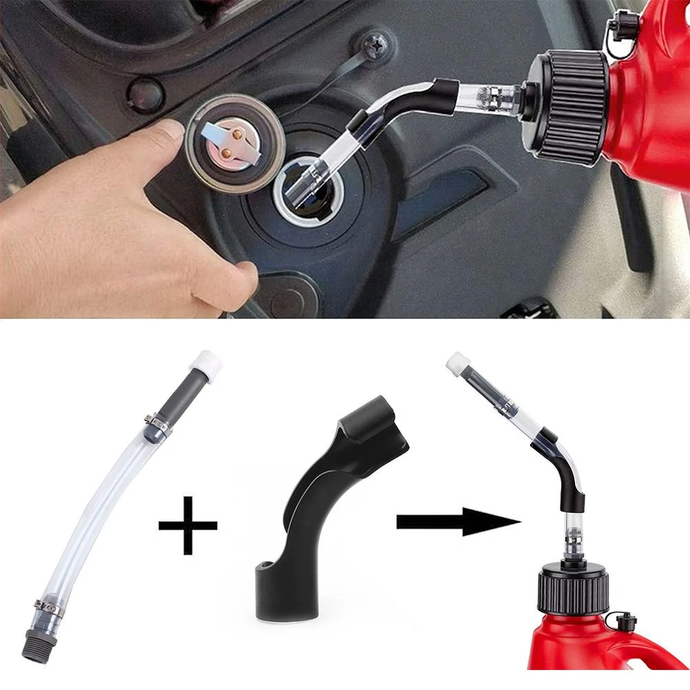 Muge Racing Flexible Fuel Filler Hose - Clear Hose With Screen, Fits Racing Fuel Jugs (Jegs, LC2, Scribner) - View #9