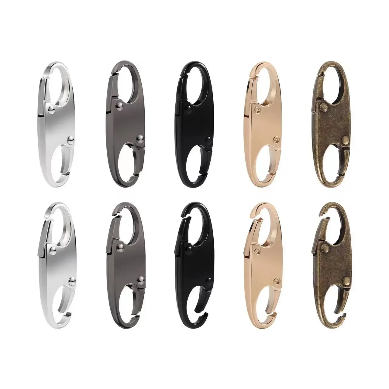 Mini Anti-Theft S-Shaped Spring Buckle Quick Hang Key Case Metal Alloy Climbing Buckle Adjustable Eight-Character