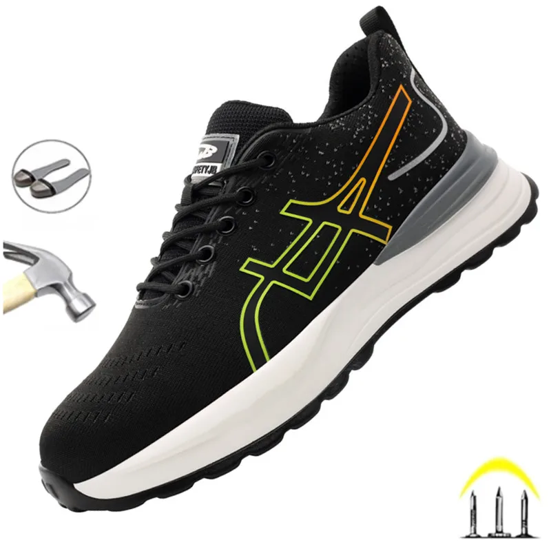 Scarpe Da Lavoro Primaverili Uomo Anti-Smash Puntale In Acciaio Protettivo Scarpe Da Lavoro Antinfortunistiche Sneakers Da Uomo Zapatos De Seguridad H