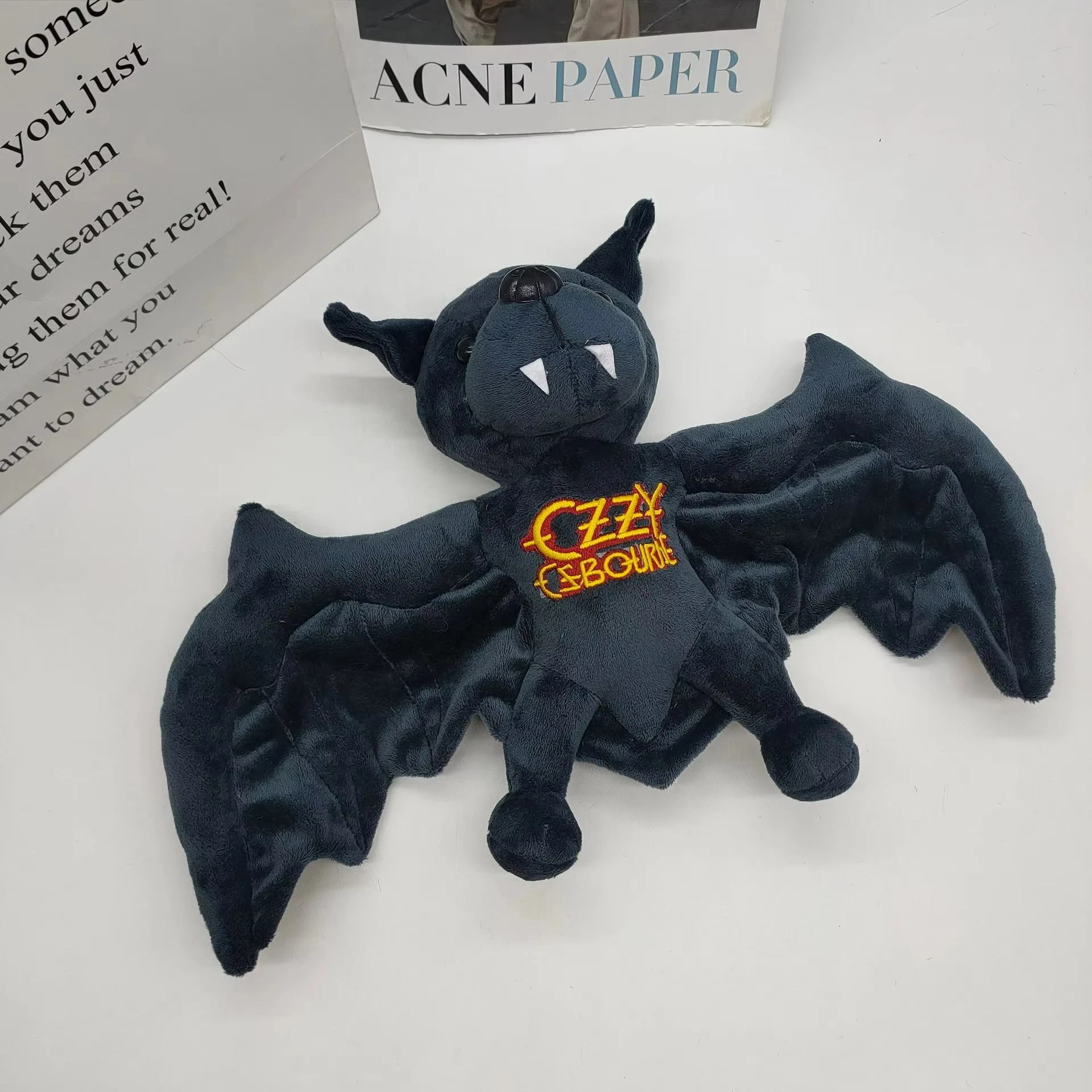 25cm Ozzy Osbourne Bat Plush Doll Game Surrounding Gray
