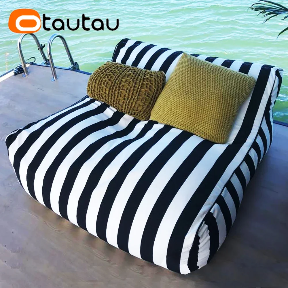 SXBCyan Sillón Puff Impermeable For Exteriores, Sin Relleno, Funda