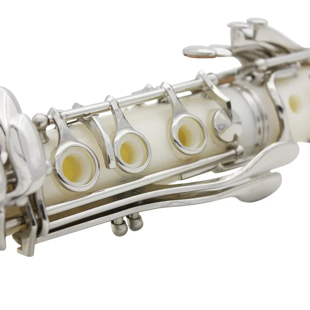  SLADE Bb White Clarinet 17 Keys Bakelite Wooden Professional Woodwind Instrument Tenor Clarinet With Box Accessories ﻿
