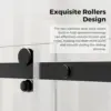Delavin 56-60.In W X 72.In H Frameless Shower Door, Water Repellent Black Shower Door With 5/16"" (8Mm) Clear Tempered Glass, 3