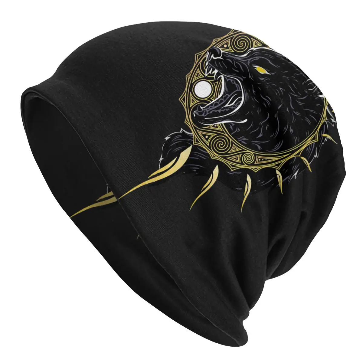 

Symbols Wolf Viking Unisex Bonnet Winter Warm Running Hats Double Layer Thin Hat Breathable Caps