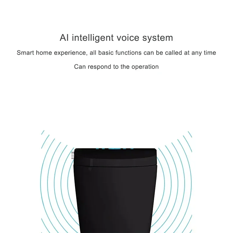 New Design Automatic Ceramic Bathroom Electric Black Smart Wc Toilet Bowl Bidet Intelligent with Remote Control