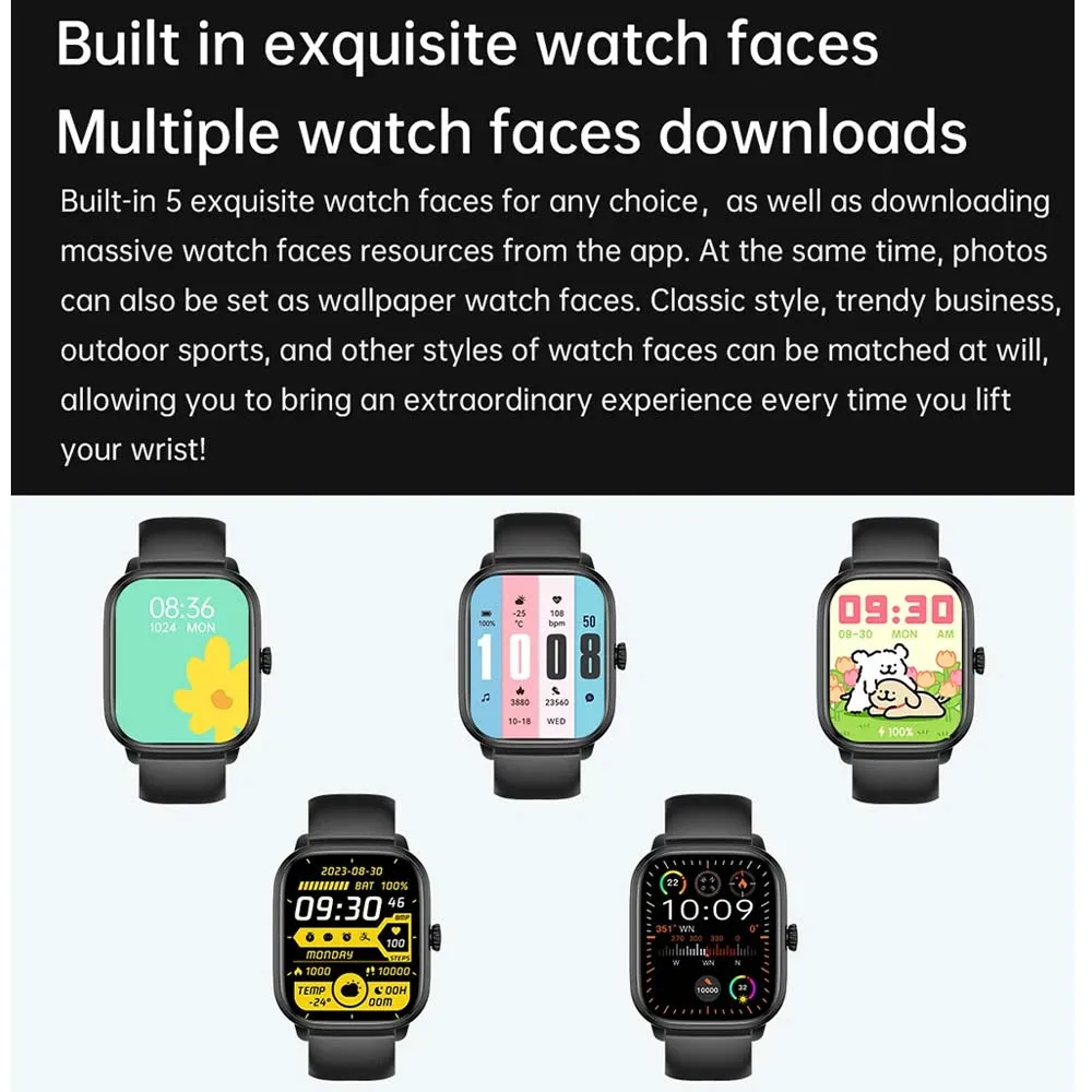 2026 New Fashion Smartwatch Men 2.01 HD Bluetooth Call Alarm Clock Custom Photo Health Tracking Watches Smart Women Offers Today 6