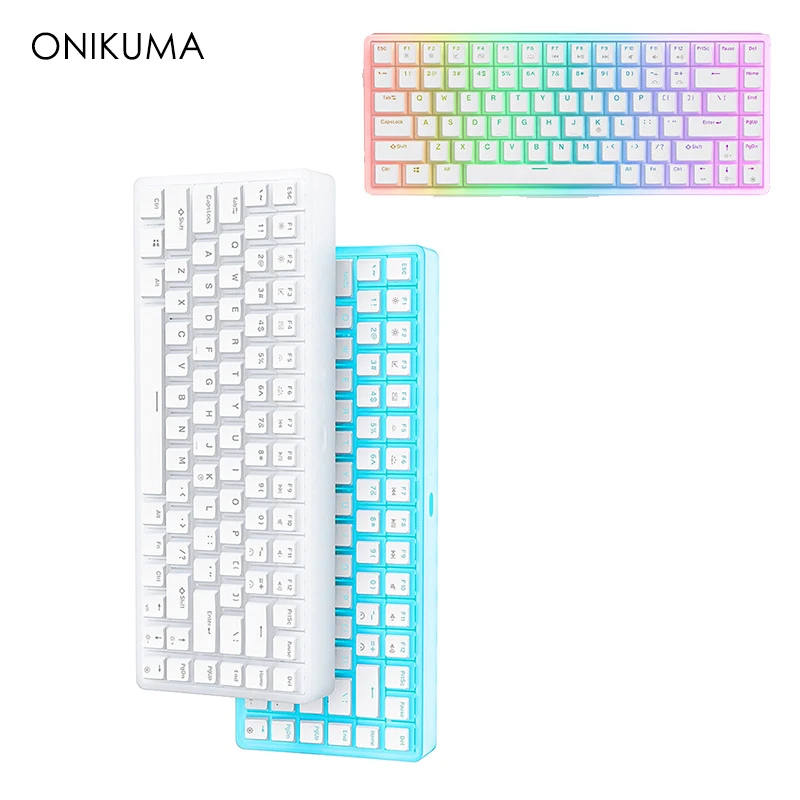 ONIKUMA G30 Mechanical Keyboard 84 Keys RGB Light Portable Office Gaming Wired Keyboard for Desktop Computer Laptop Notebook PC