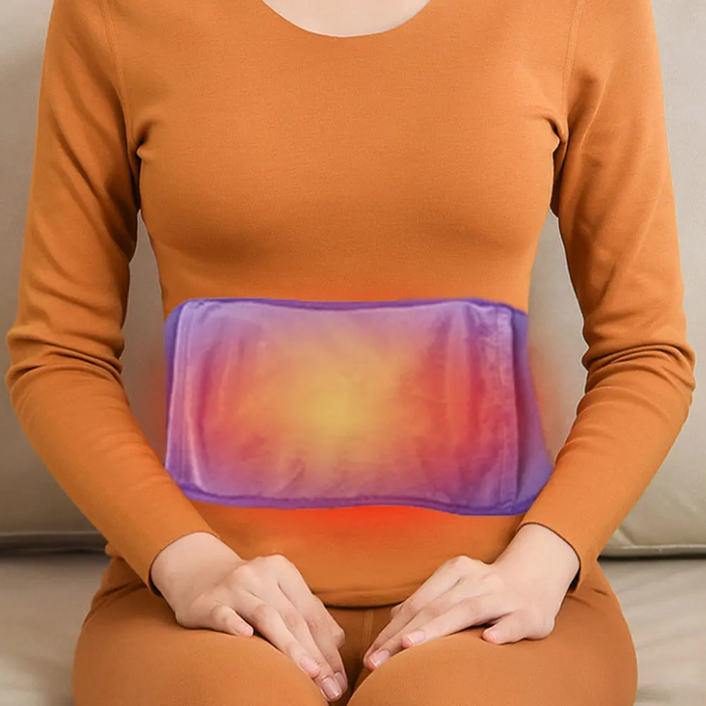 1Pc Winter Hot Water Bottle Bag Men Women Soft Flannel Belt Waist Cover Belt Warmer Hot Water Bottle Back for Pain Relief Cramps