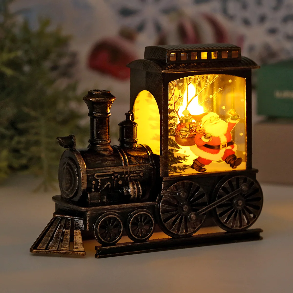 Description Picture 4 of itemLED Night Lights Vintage Portable Train Night Lamp Battery Powered Outdoor Hanging Lanterns Christmas Festive Party Decoration