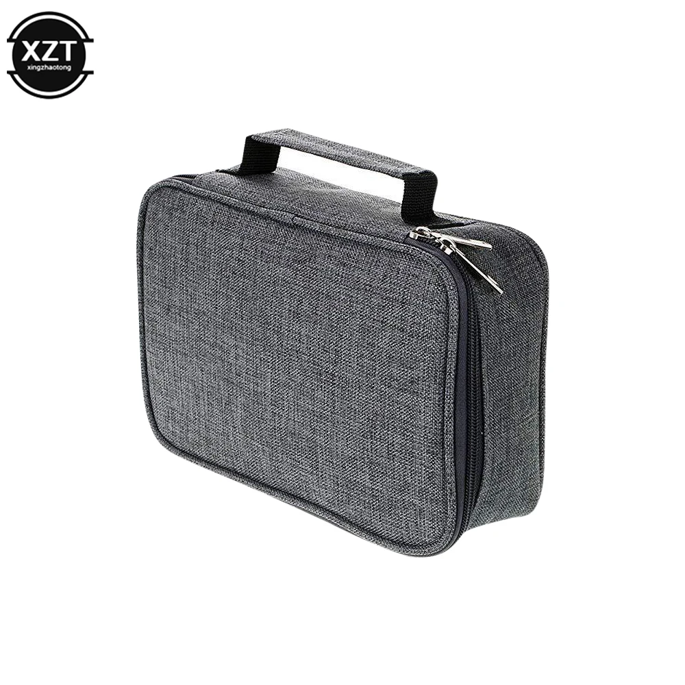 Universal 72 Holes School Cases 3 Compartments School Canvas Pencil Case Fabric Pen Bag Box Pouch For Artist Stationery Supplies