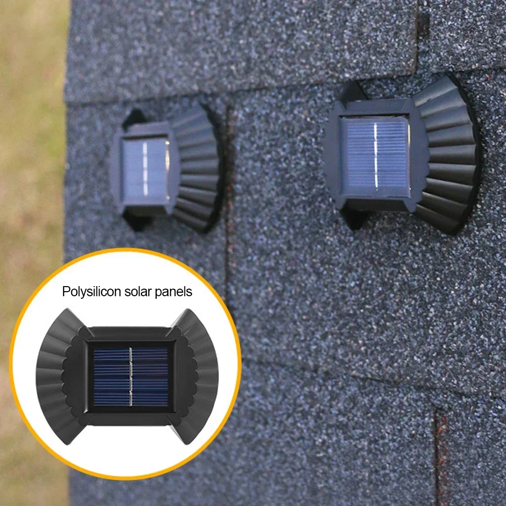 4PACK Solar Wall Lamp Waterproof Upper And Lower Luminous Lighting LED Light Fa