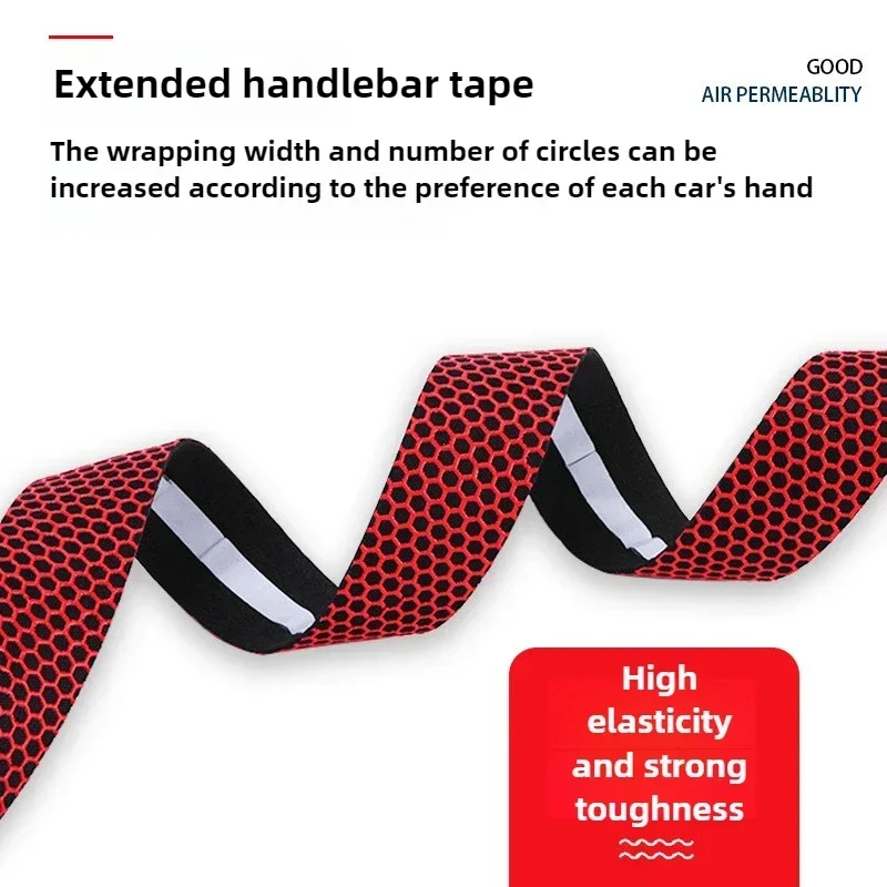 1Pair Mountain Road Bike Handlebar Tape Anti-slip Shock Absorption Bicycle Handle Bar Grip Tape With Handlebar End Plugs