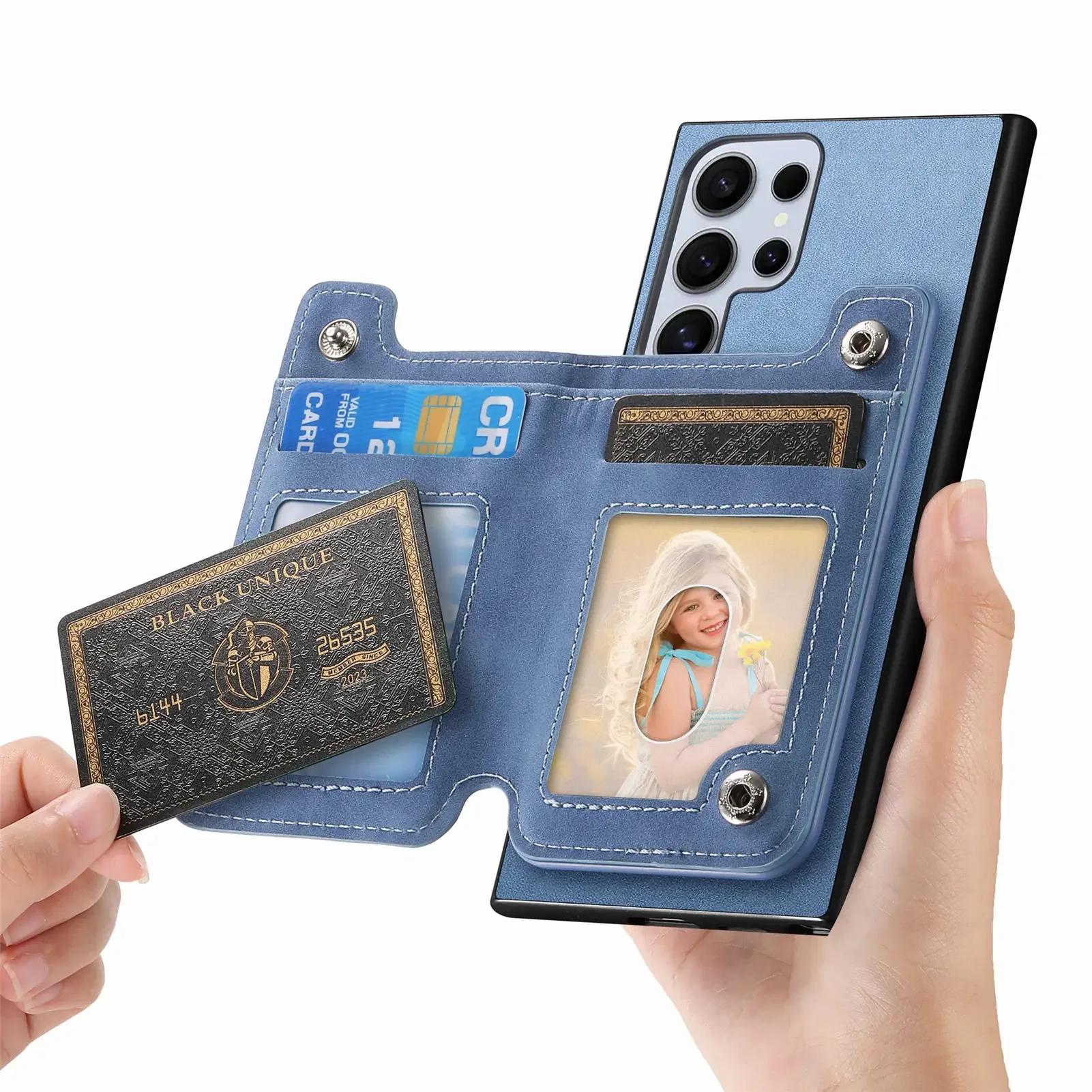 2 in 1 Magnetkarten-Solt-Reißverschluss-Geldbörse Abnehmbare Lederhülle für Samsung Galaxy S24 Ultra S23 Plus A05 A55 A15 A25 Taschenabdeckung_voghion.com