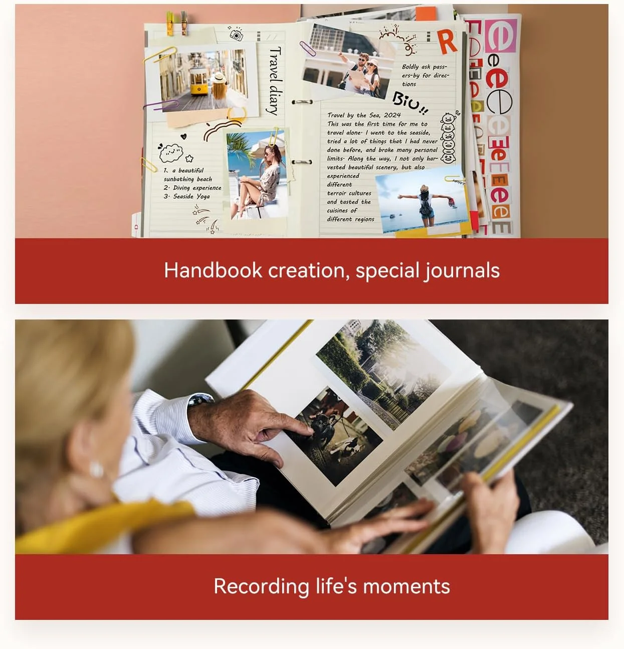 HPRT MT53 Color Photo Printer Mini Portable Thermal Pictures Maker or 2x3 Inch Zink Sticky Self-adhesive Photos Sticker Paper