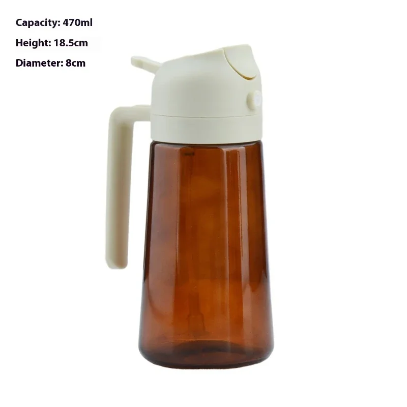 2025 New 470ml Kitchen Olive Oil Dispenser, 2in1 Olive Sprayer for Cooking Oils Dispenser, Home Air Fryer Outdoor Picnic Gadgets