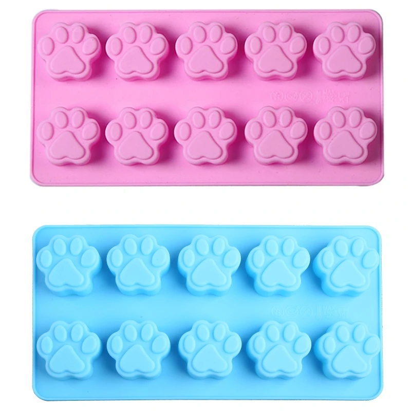 

for Cat Paw Footprint Mold Reusable Candy Silicone Tray Easy to Clean Suitable for Microwave Oven, Refrigerator, Oven