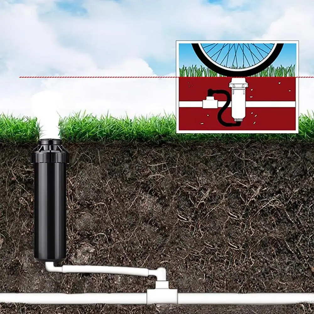 40 ° ~360 ° Einstellbare Pop-up-Sprinkler Garten Rasen Obstgarten Bewässerung Vergraben Rotierenden Sprinkler Fußballplatz Rasen Bewässerung Düse – Detail 7