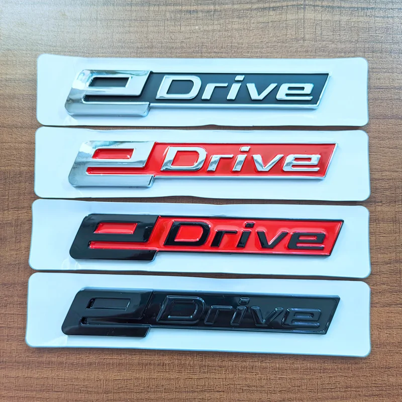 3D ABS 크롬 블랙 E 드라이브 로고 Edrive 엠블럼 자동차 트렁크 배지 데칼 i3 i4 i5 i7 530e 530 G30 Edrive 스티커 액세서리