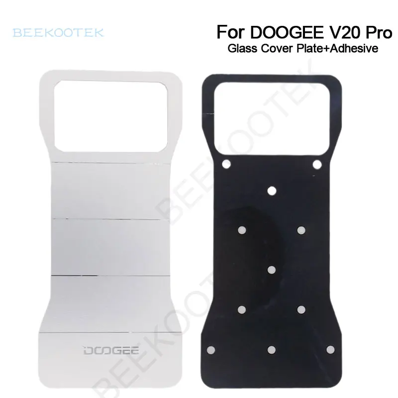 DOOGEE V20 Pro 스마트 폰용 접착제가있는 새로운 오리지널 DOOGEE V20 Pro 배터리 커버 백 케이스 하우징 유리 커버 플레이트