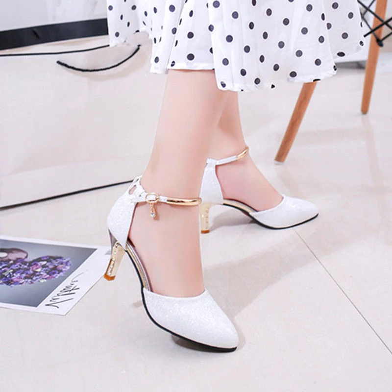 chaussure à talon blanche
