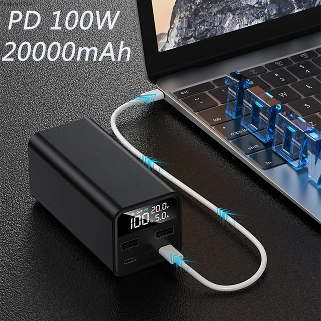 PD100W Power Bank 20000Mah Voor Iphone Draagbare Snelle Oplader Externe Batterij Laptop Powerbank Voor Opladen - AliExpress Mobile