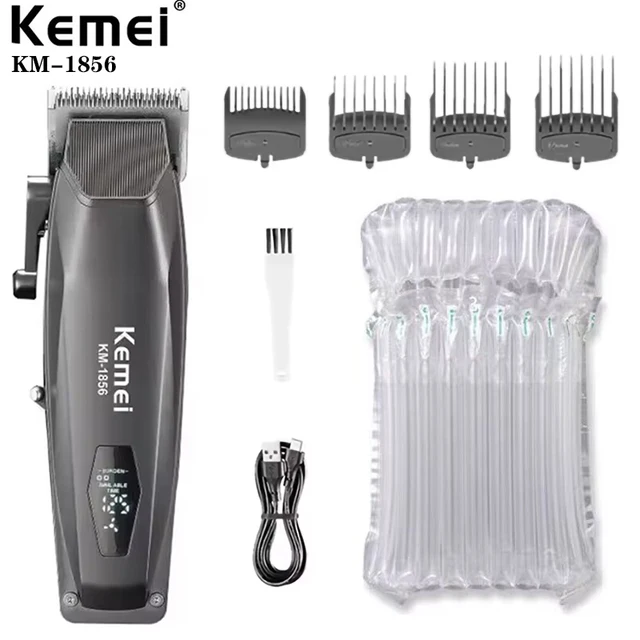 Mașină de tuns profesională pentru frizerie, reîncărcabilă, fără fir, electrică, puternică, pentru tunsul părului, pentru bărbați_voghion.com