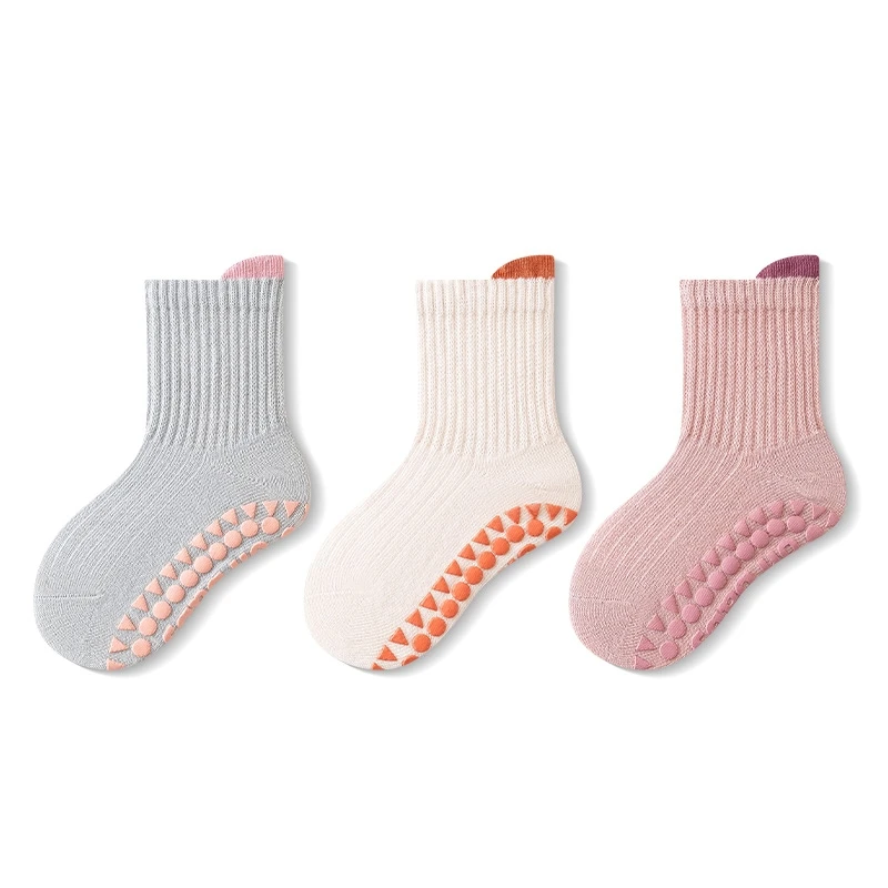 3 Pairs Korean Style Trampoline Socks Soft Cotton Baby Toddler Long Tube Unisex - Picture 17 of 19