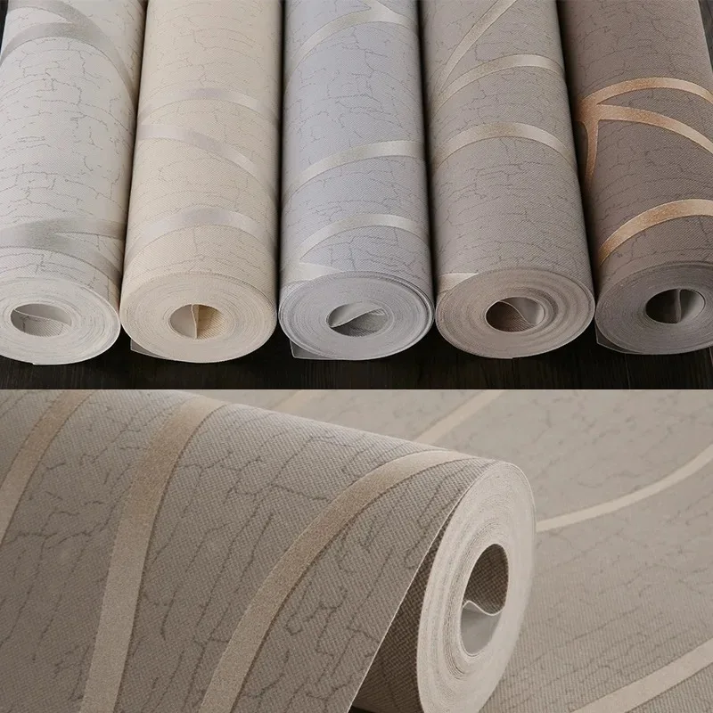 พื้นหลังวอลล์เปเปอร์ตกแต่งห้อง 53 ซม.สติ๊กเกอร์ติดผนังหนาห้องนอน Curve ลาย Moisture-proof Non-ทอยุโรปโมเดิร์น 1